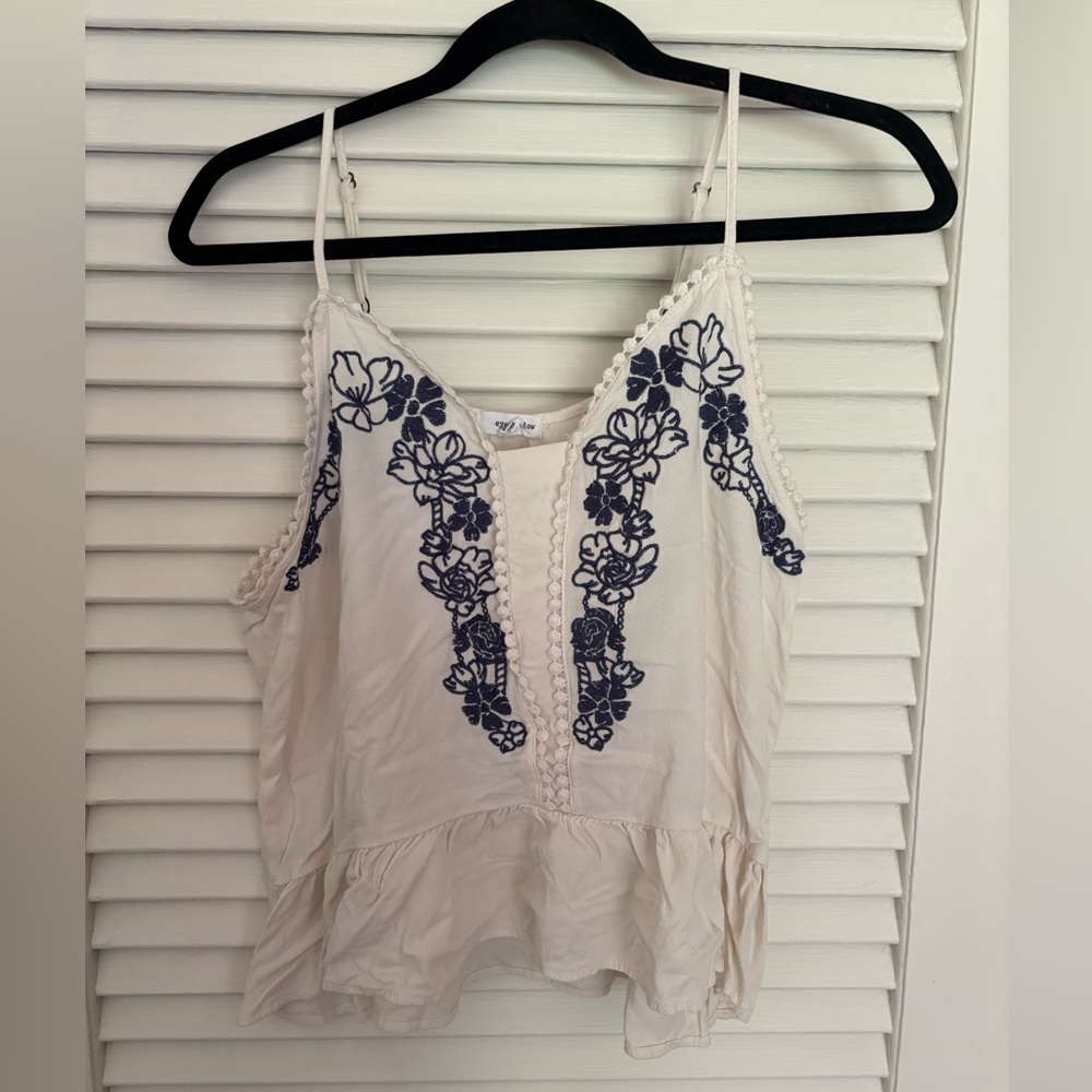 Embroidered Floral Summer Top